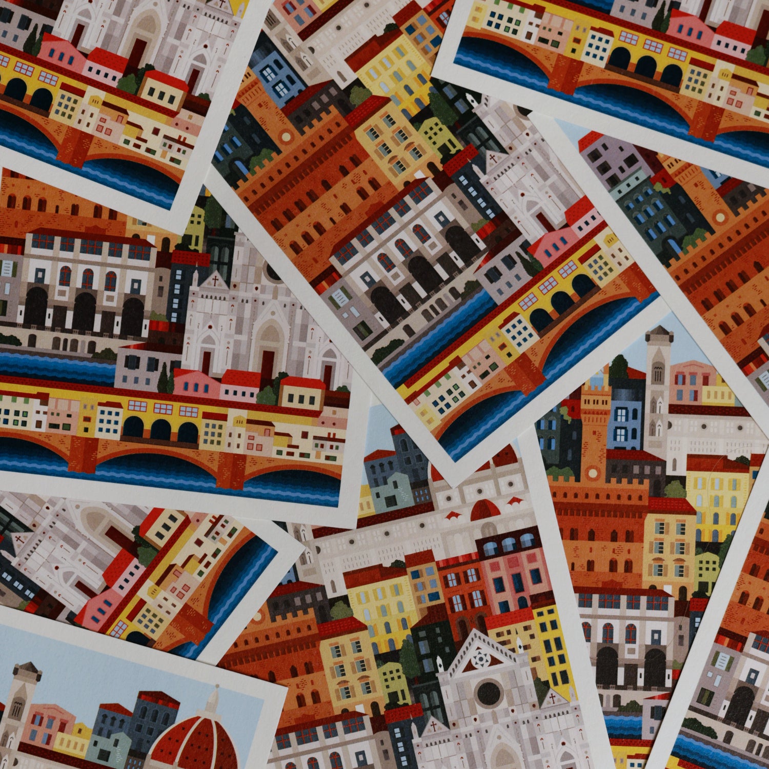 Florence Colourful Postcard Set of 3