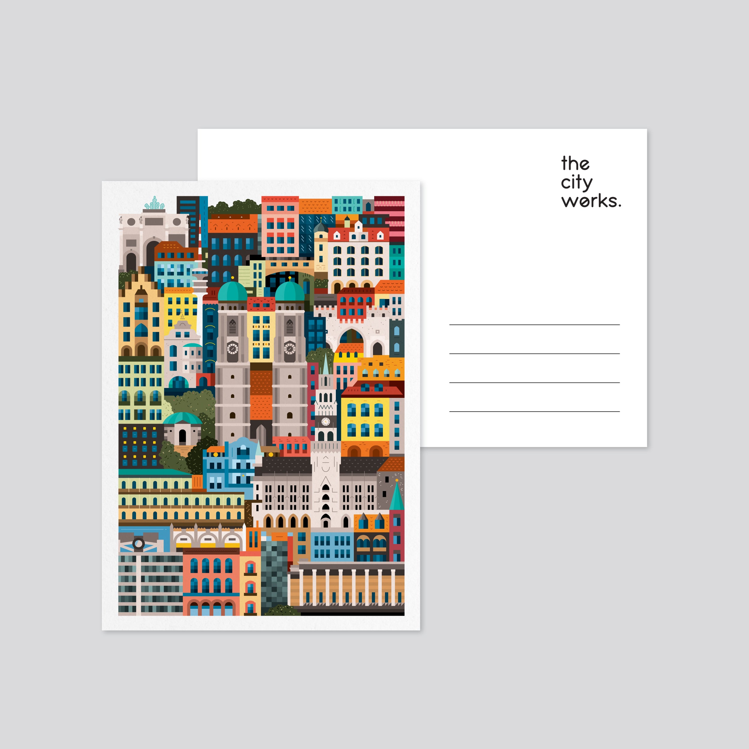 Munich Colourful Postcard Set of 3