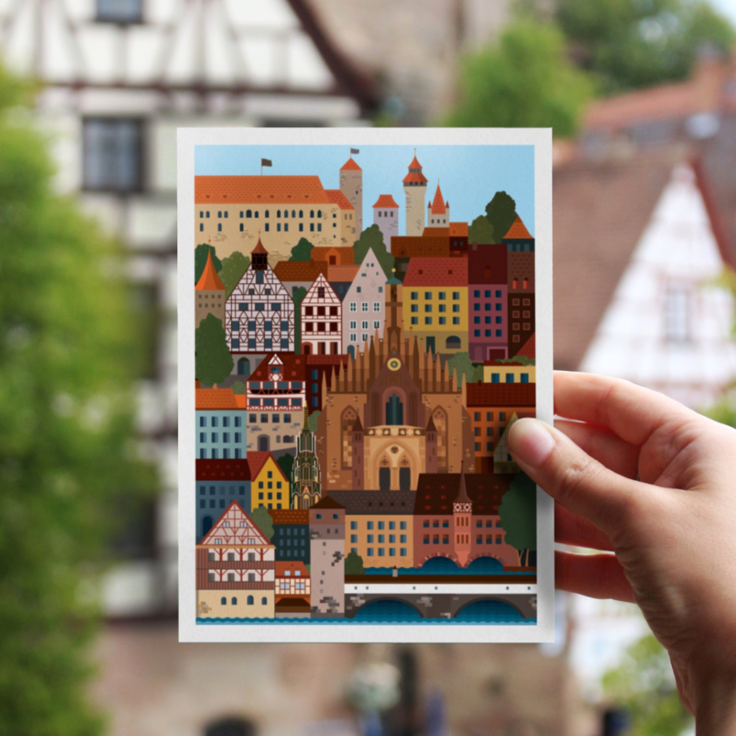 Nuremberg Colourful Postcard Set of 3