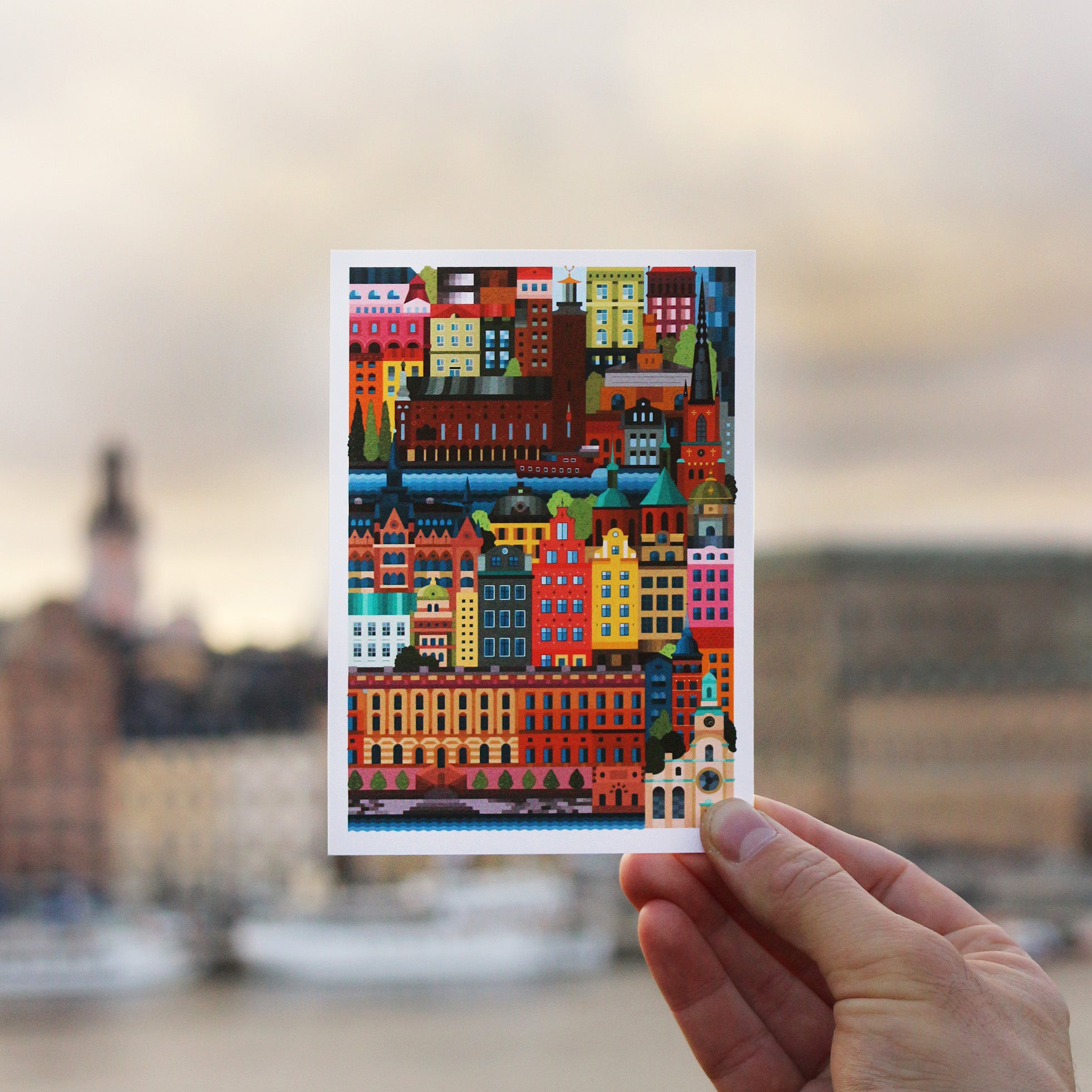 Stockholm Colourful Postcard Set of 3