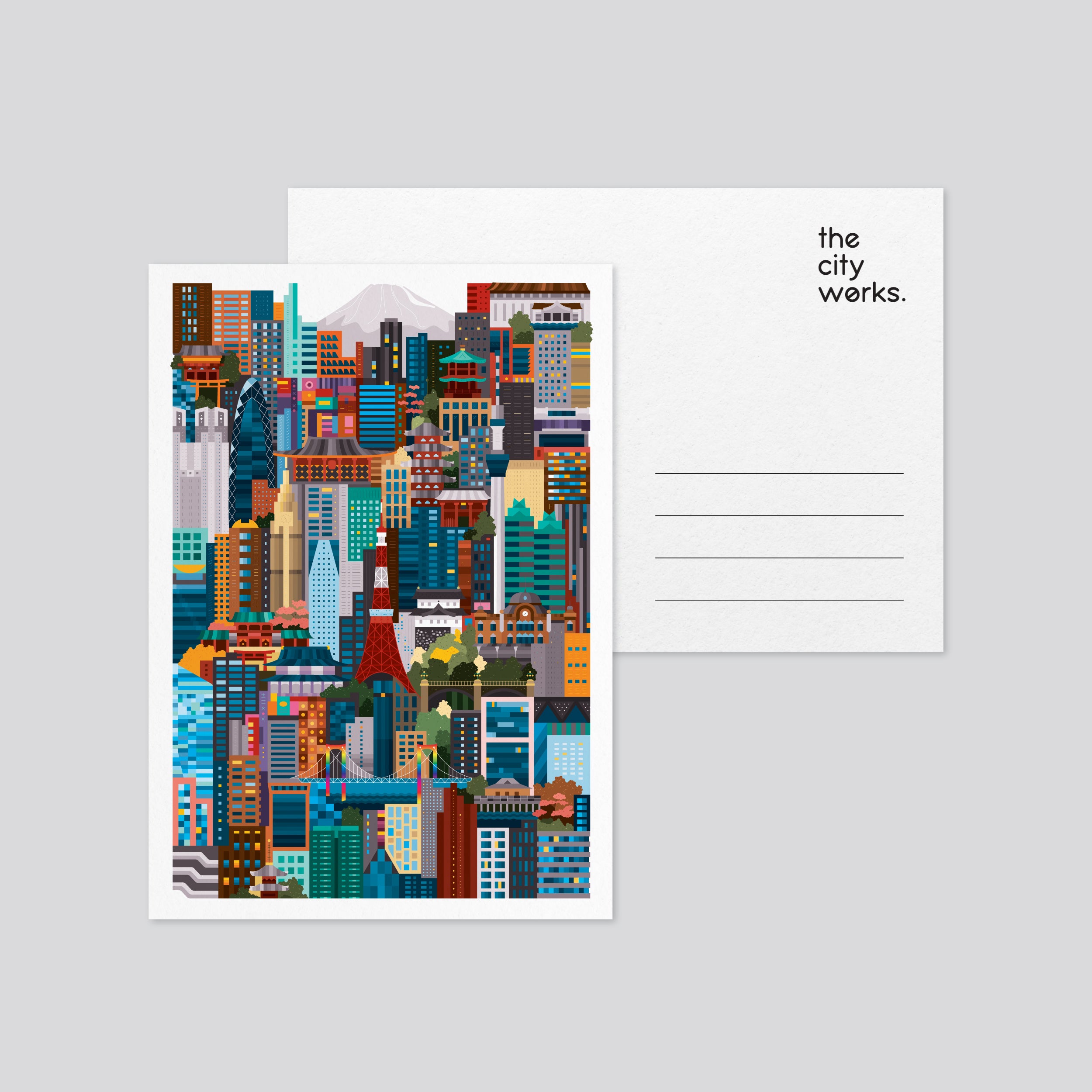 Tokyo Colourful Postcard Set of 3