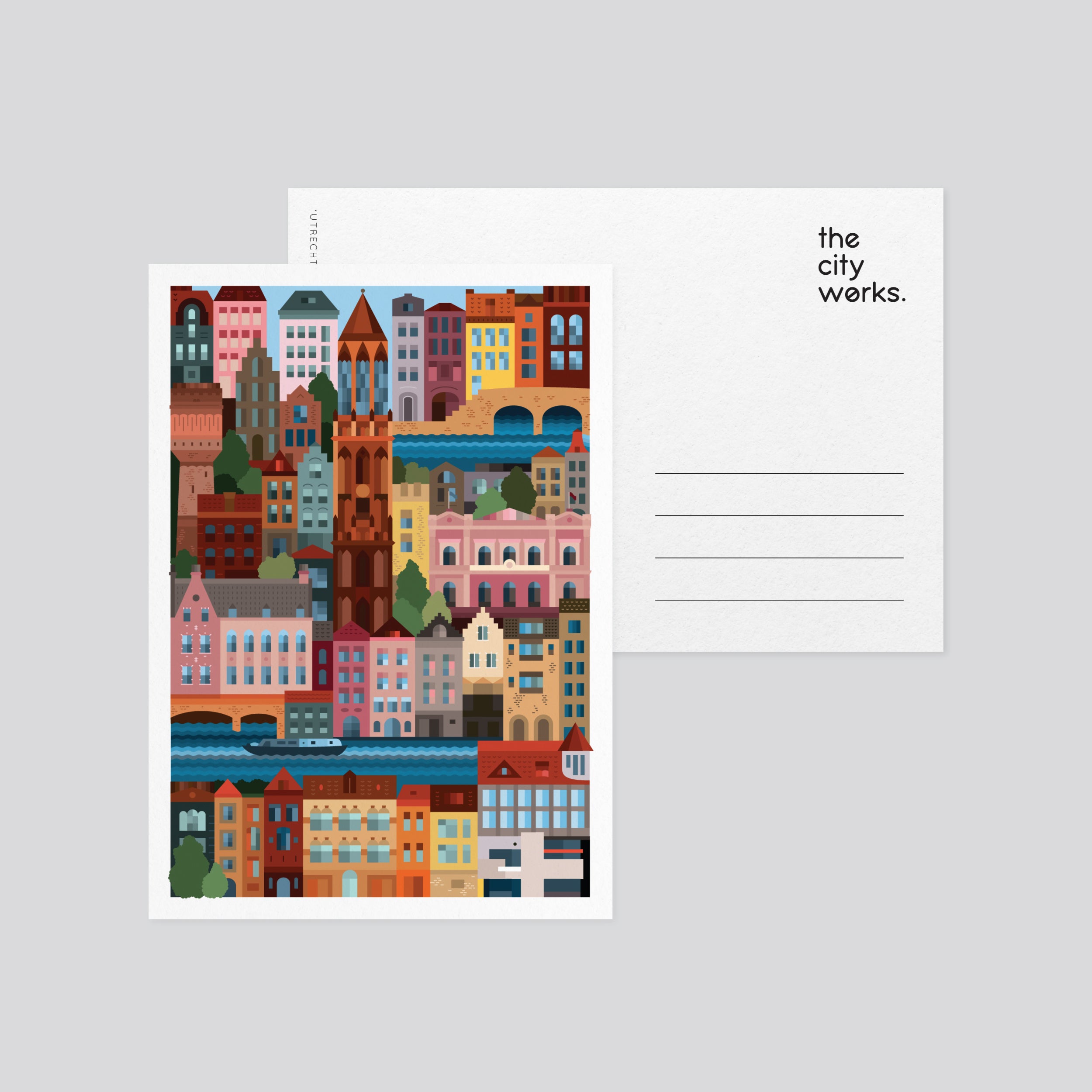 Utrecht Colourful Postcard Set of 3
