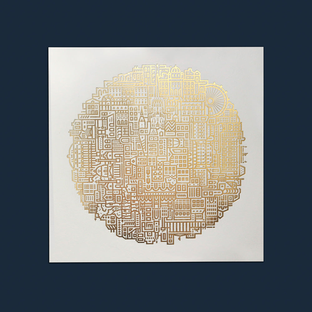 Vienna in Gold Print