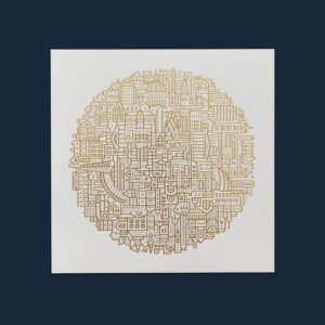 London Gold Foiled Art Print by The City Works
