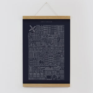 Amsterdam Blueprint Framed by The City Works