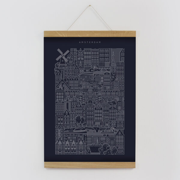 Amsterdam Blueprint Framed by The City Works