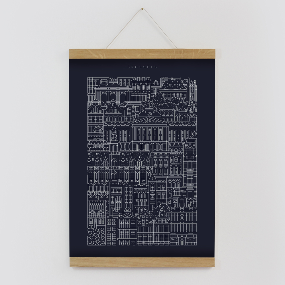 Brussels Blueprint Framed by The City Works