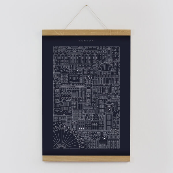 London Blueprint Framed by The City Works