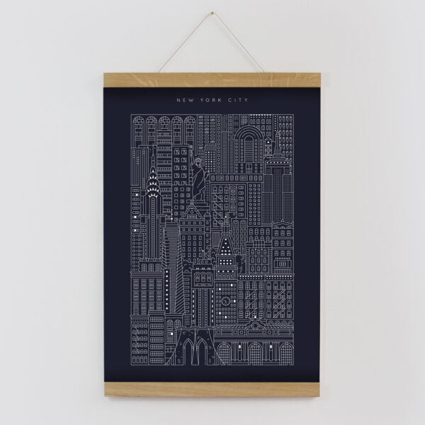 NYC Blueprint Framed by The City Works