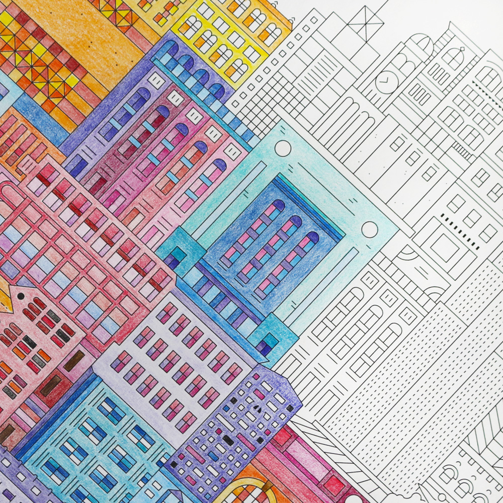 NYC-Colouring-Poster-CloseUp2-by-the-city-works