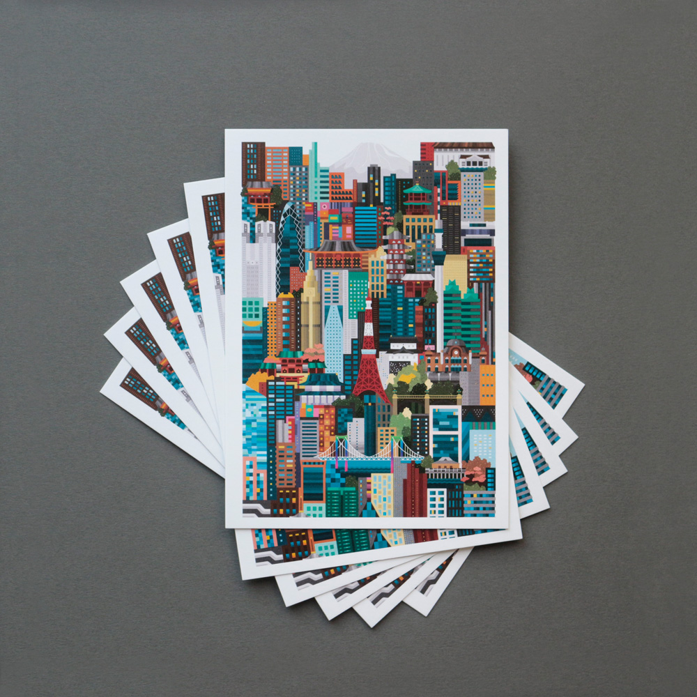 Tokyo-Postcard-Set-of-6 by The City Works