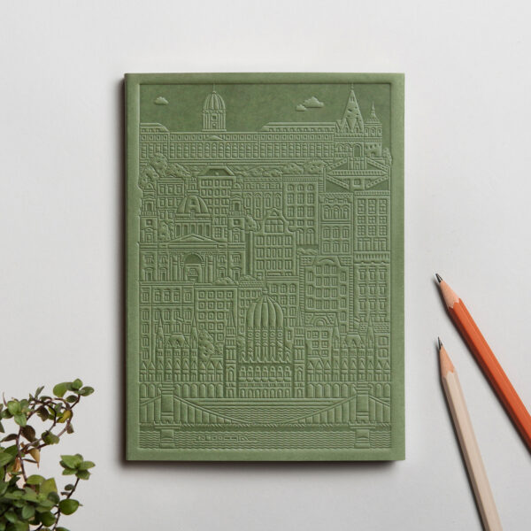 The Budapest Notebook Green by The City Works