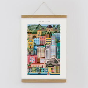 Los Angeles Blockprint Framed by The City Works